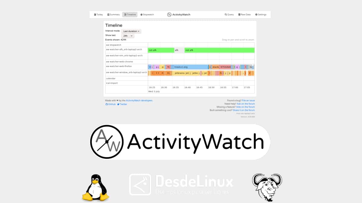 ActivityWatch: Una app para rastrear la actividad de un ordenador | Desde Linux